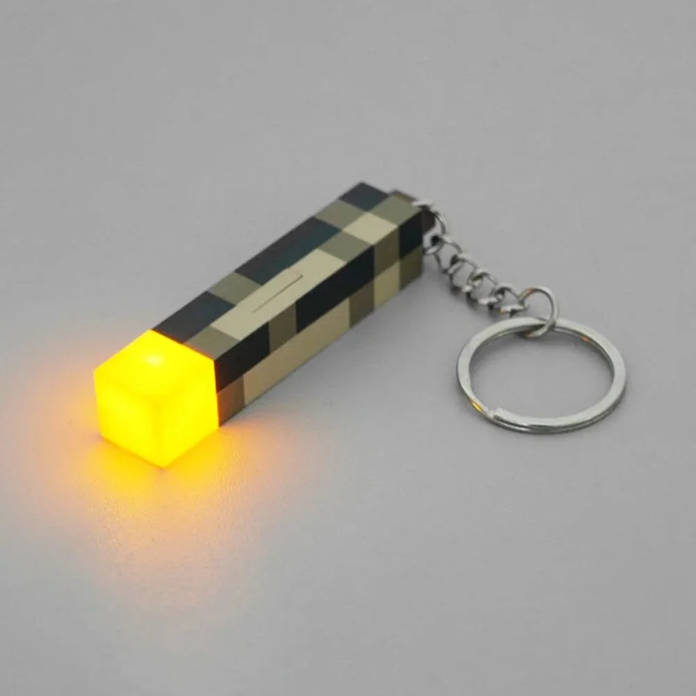 Pixel Torch Light Keychain – Battery Powered LED Mini Gadget for Fans!